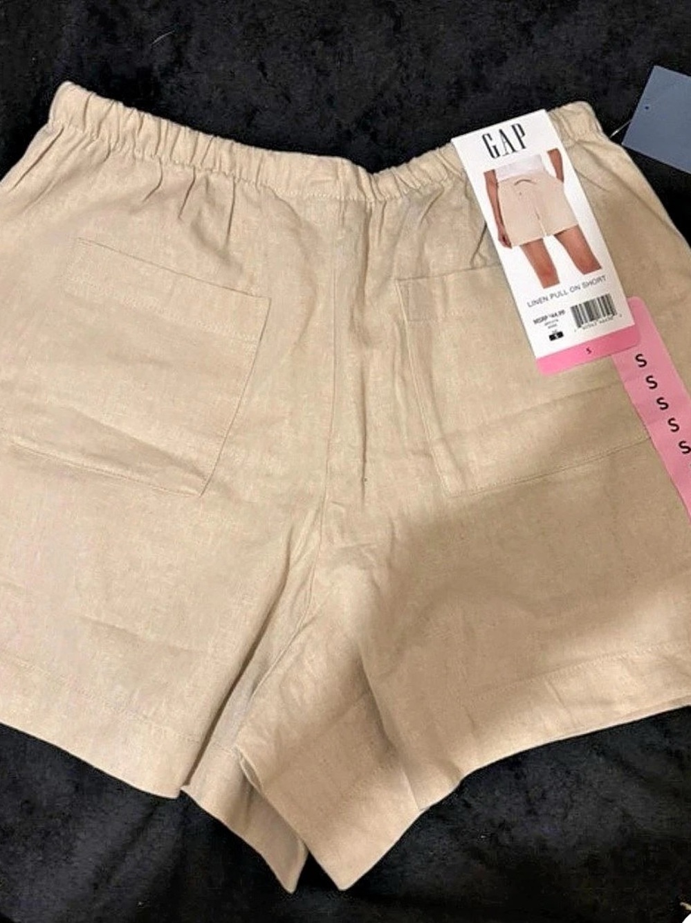 GAP Linen Pull-On Short Linen Shorts in Beige Size Small NWT
